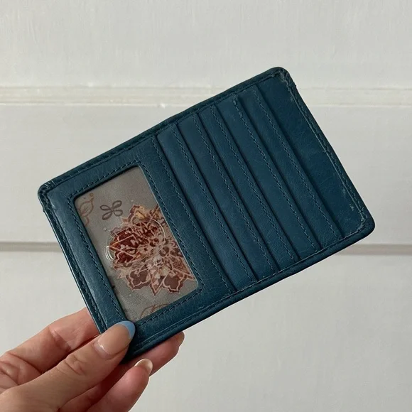 HOBO Teal Leather Card Wallet - Picture 2 of 2